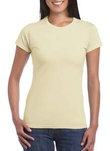 Gildan 64000L - Ladies Fitted Ring Spun T-Shirt Sand