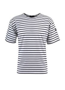 Armor lux AM100 - Theviec Breton Shirt Blanc/Navire