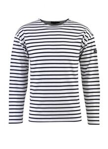 Armor lux AM120 - Loctudy Long-Sleeved Breton Shirt Blanc/Navire