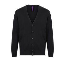 Henbury HY722 - V-button cardigan Navy