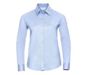 Russell Collection JZ32F - Ladies' Long Sleeve Easy Care Oxford Shirt Oxford Blue