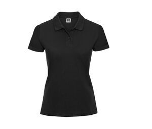 Russell JZ69F - Women's Pique Polo Shirt 100% Cotton Black