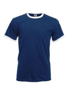 Fruit of the Loom SC245 - Ringer T (61-168-0) Navy/White