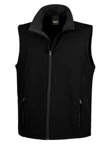 Result RS232 - Men's Sleeveless Fleece Black/Black