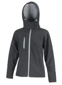 Result RS23F - Ladies' Performance Hooded Jacket Black/Grey