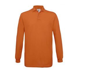 B&C BC425 - 100% cotton long-sleeved polo shirt