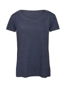 B&C BC056 - TW056 Tri-Blend Women Heather Navy