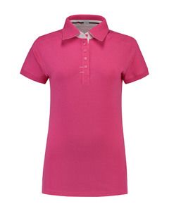 Lemon & Soda LEM3560 - Polo Contrast Cot/Elast SS for her Fuchsia/WH