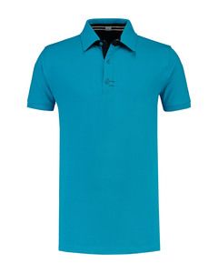 Lemon & Soda LEM3562 - Polo Contrast Cot/Elast SS for him Turquoise/DY