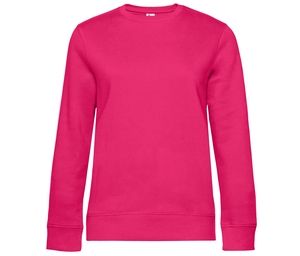 B&C BCW01Q - Straight Sleeve Sweatshirt 280 QUEEN Magenta Pink