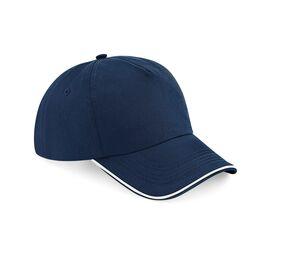 Beechfield BF025C - Authentic Cap visor passpoilée French Navy / White