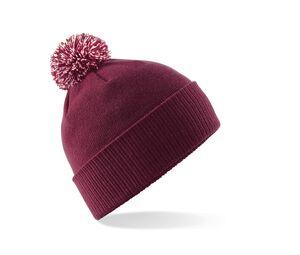 Beechfield BF450 - Snowstar beanie Burgundy / Off White