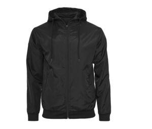 Build Your Brand BY016 - Windbreaker Black / Black