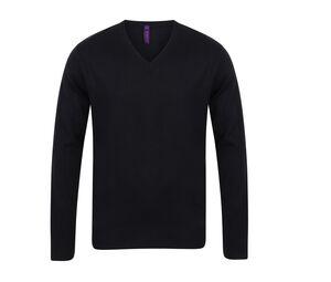 Henbury HY720 - V-neck sweater man Black