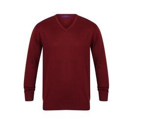 Henbury HY720 - V-neck sweater man Burgundy
