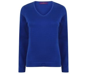 HENBURY HY721 - Pull col V femme Royal blue