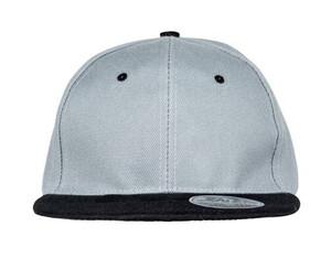 Result RC082 - 6 -sided flat visor cap Heather Grey/ Black