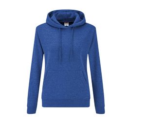 Fruit of the Loom SC269 - Lady Fit Hooded Sweat Retro Heather Royal