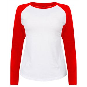 SF Women SK271 - Womens long-sleeved baseball T-shirt