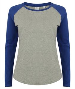 SF Women SK271 - Womens long-sleeved baseball T-shirt