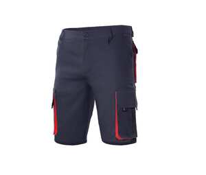 VELILLA V3007 - BERMUDAS MULTIPOCHES BICOLORE Navy / Orange