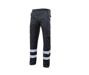 VELILLA V3014S - MULTI-POCKET STRETCH PANTS WITH REFLECTIVE STRIPES Black