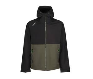 Regatta RGA707 - Hooded softshell jacket Dark Khaki/Black