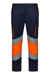 Velilla 303008S - WOMEN'S STRETCH PANTS NAVY BLUE/HI-VIS ORANGE