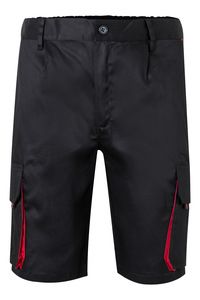 Velilla 103007 - TWO-TONE SHORTS Black/Red