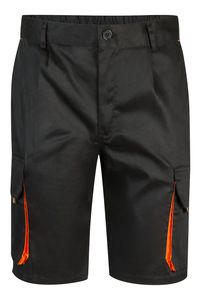 Velilla 103007 - TWO-TONE SHORTS Black/Orange