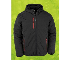 RESULT RS240X - BLACK COMPASS PADDED WINTER JACKET Black/Red