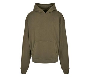 BUILD YOUR BRAND BY162 - Ultra heavy cotton box hoody Olive