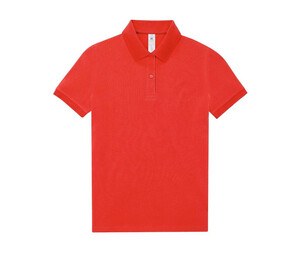 B&C BCW461 - Short-sleeved high density fine piqué polo shirt Red