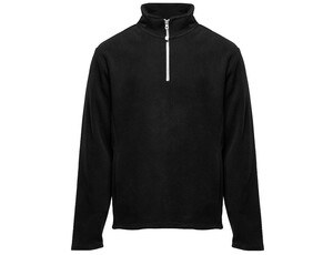 BLACK&MATCH BM505 - 1/4 zip fleece jacket Black / White